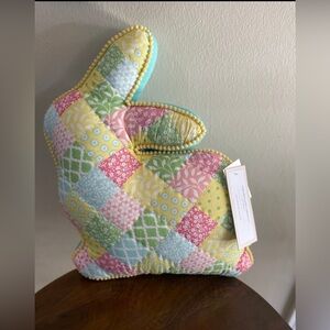 Cupcakes and Cashmere Patchwork Rabbit Pillow Brand new - ADORABLE!